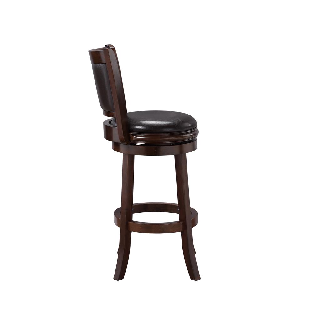 Augusta Swivel Bar Stool - Cappuccino/Dark Brown. Picture 4