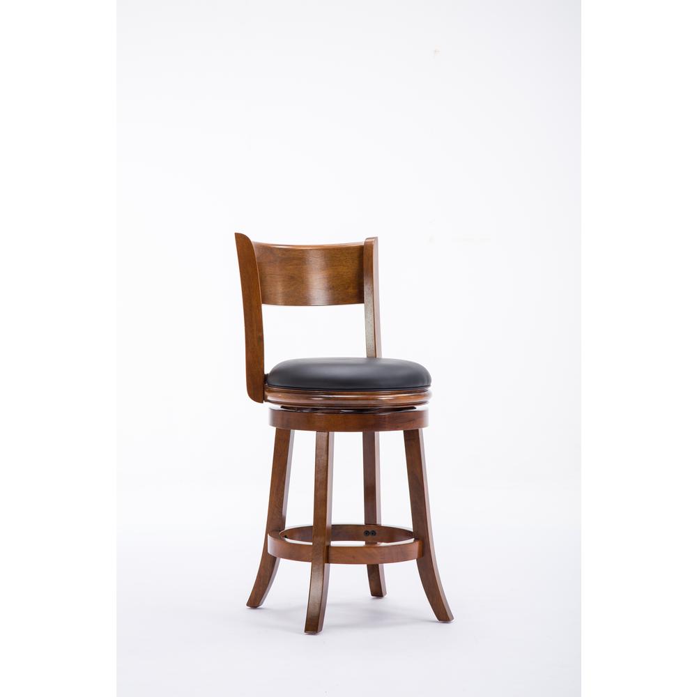 Palmetto Swivel Counter Stool  - Walnut. Picture 1