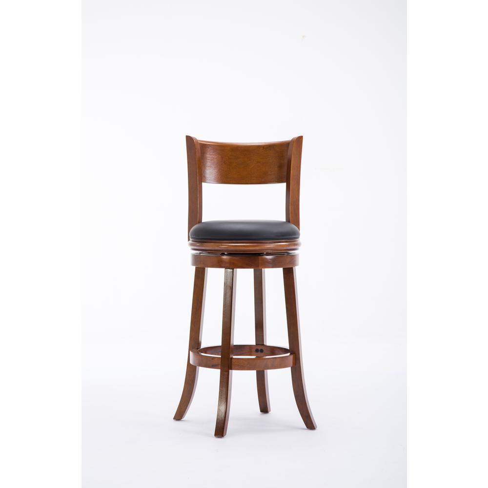 Palmetto Swivel Bar Stool  - Walnut. Picture 4