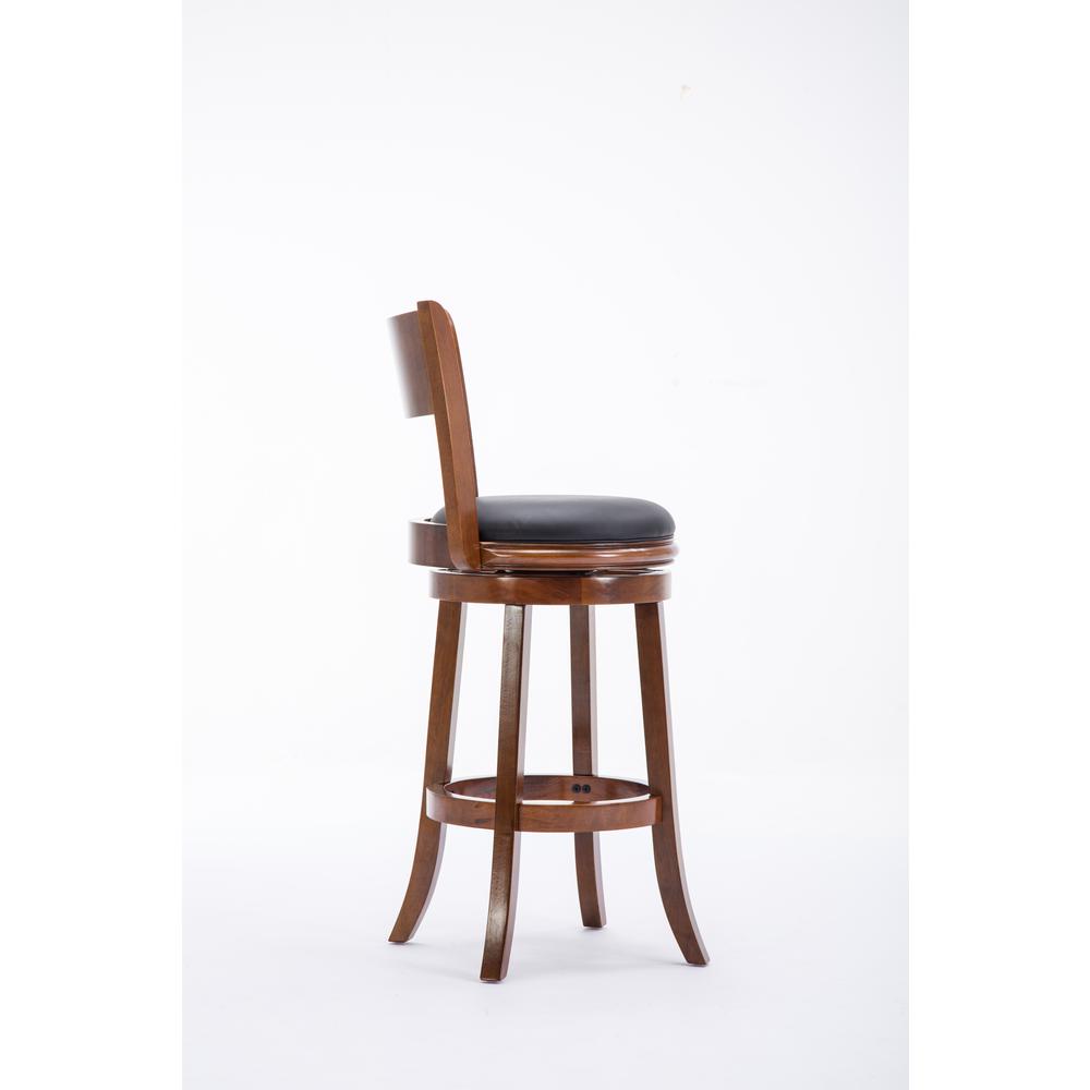Palmetto Swivel Bar Stool  - Walnut. Picture 5