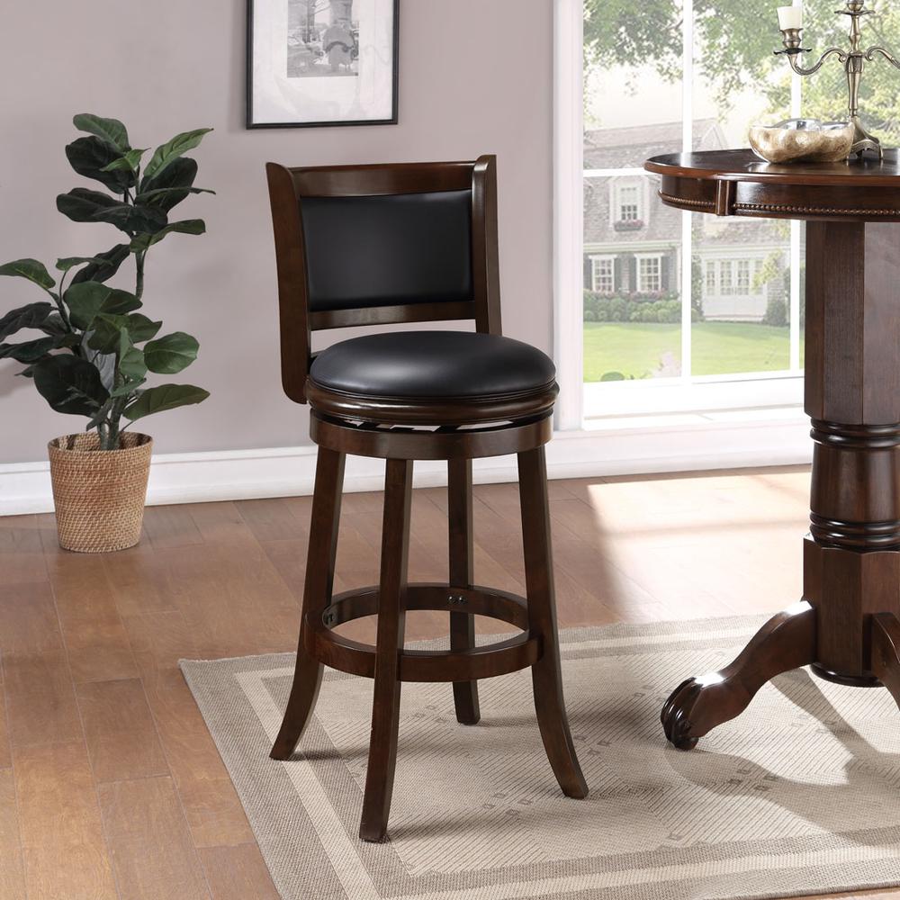 Augusta Swivel Bar Stool - Cappuccino. Picture 5