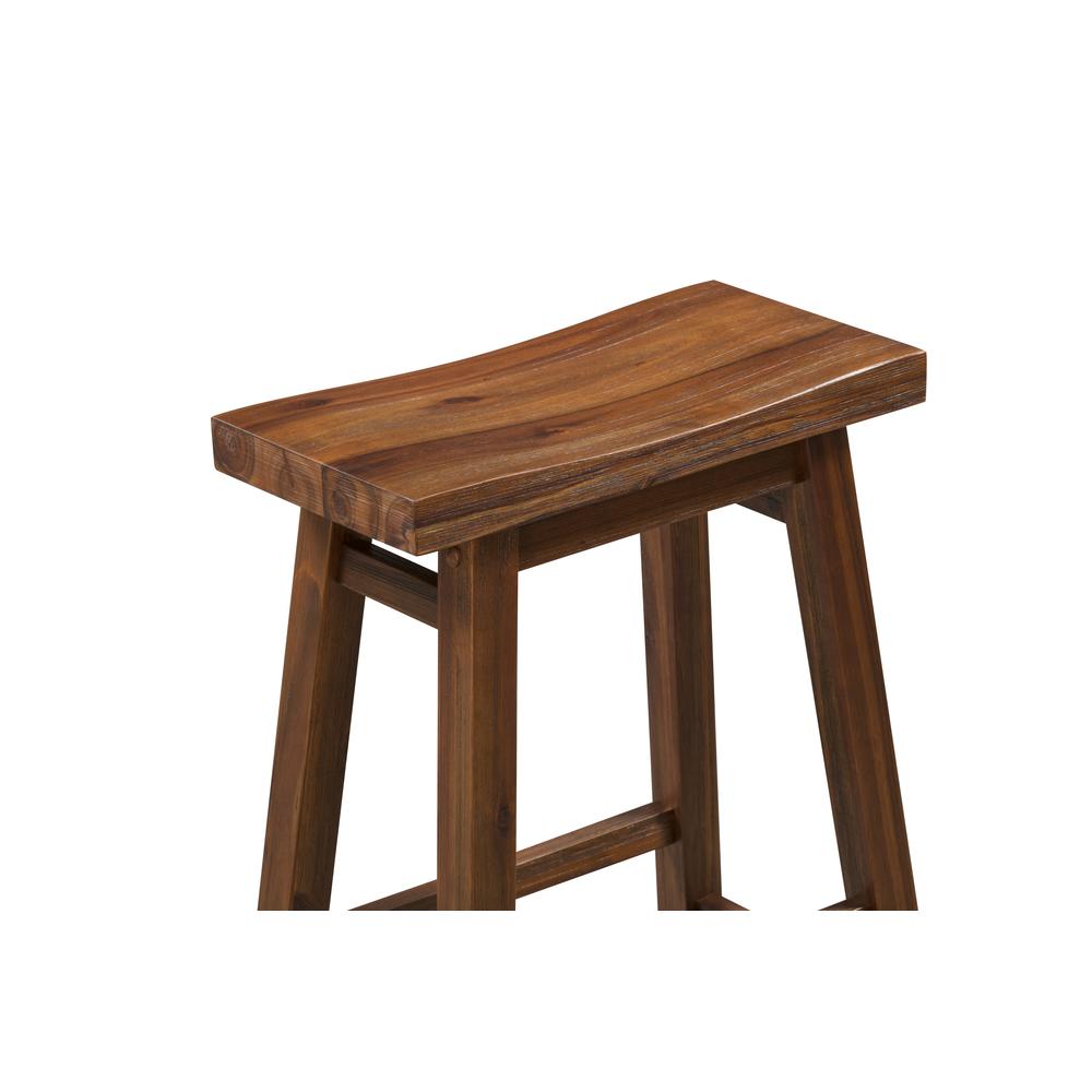 Sonoma Backless Saddle Bar Stools - Chestnut Wire-Brush - Set of 2. Picture 2