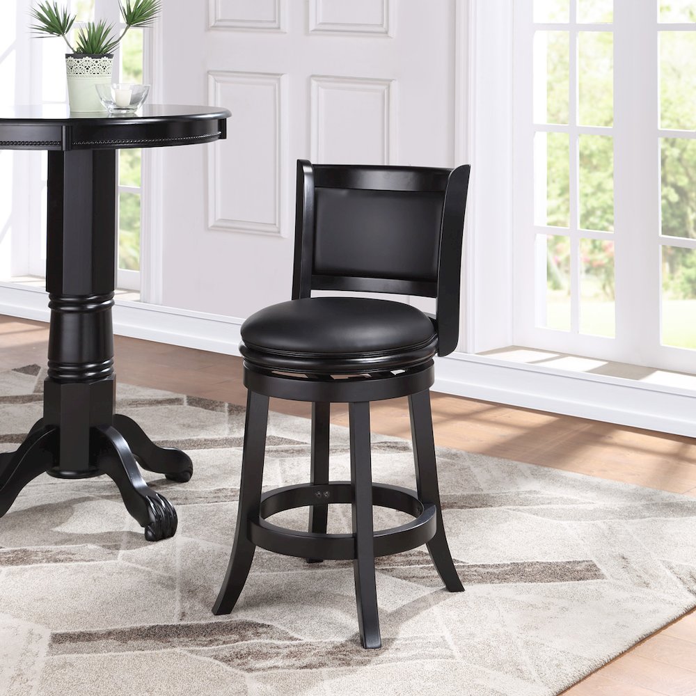 Augusta Swivel Counter Stool - Black. Picture 8