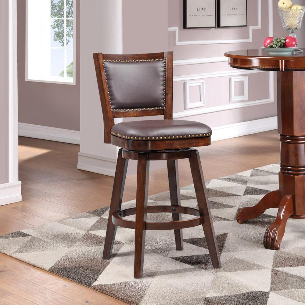 Broadmoor Swivel Bar Stool - Cappuccino. Picture 4