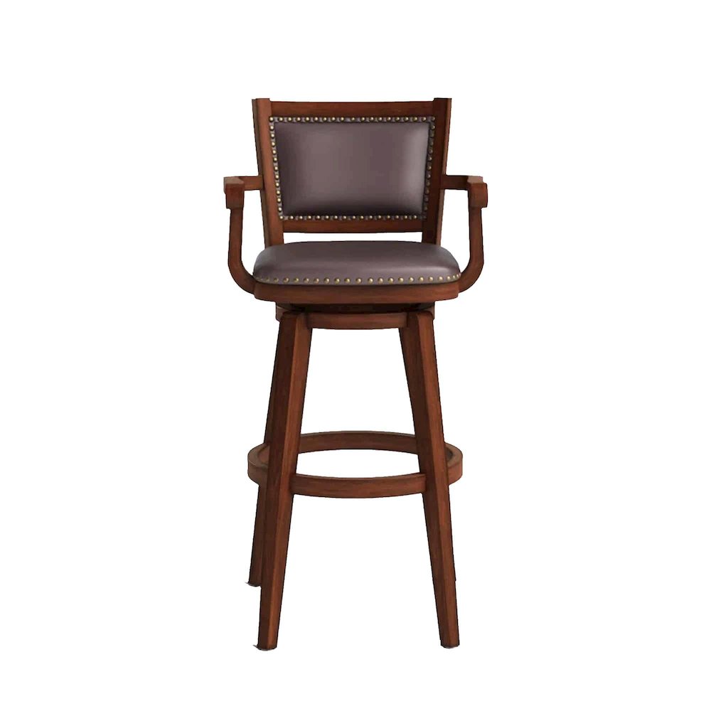 Broadmoor Extra Tall Swivel Bar Stool With Arms - Cappuccino. Picture 2