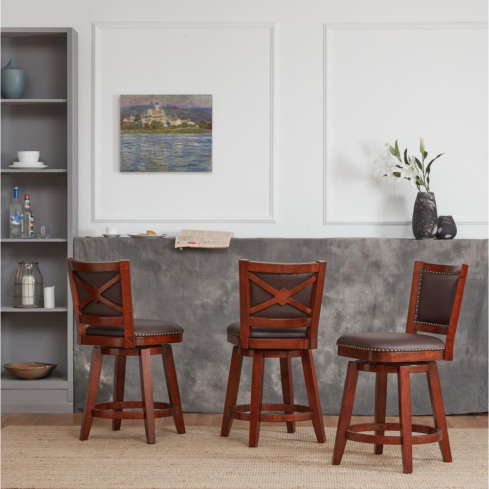Broadmoor Swivel Counter Stool - Cherry. Picture 3
