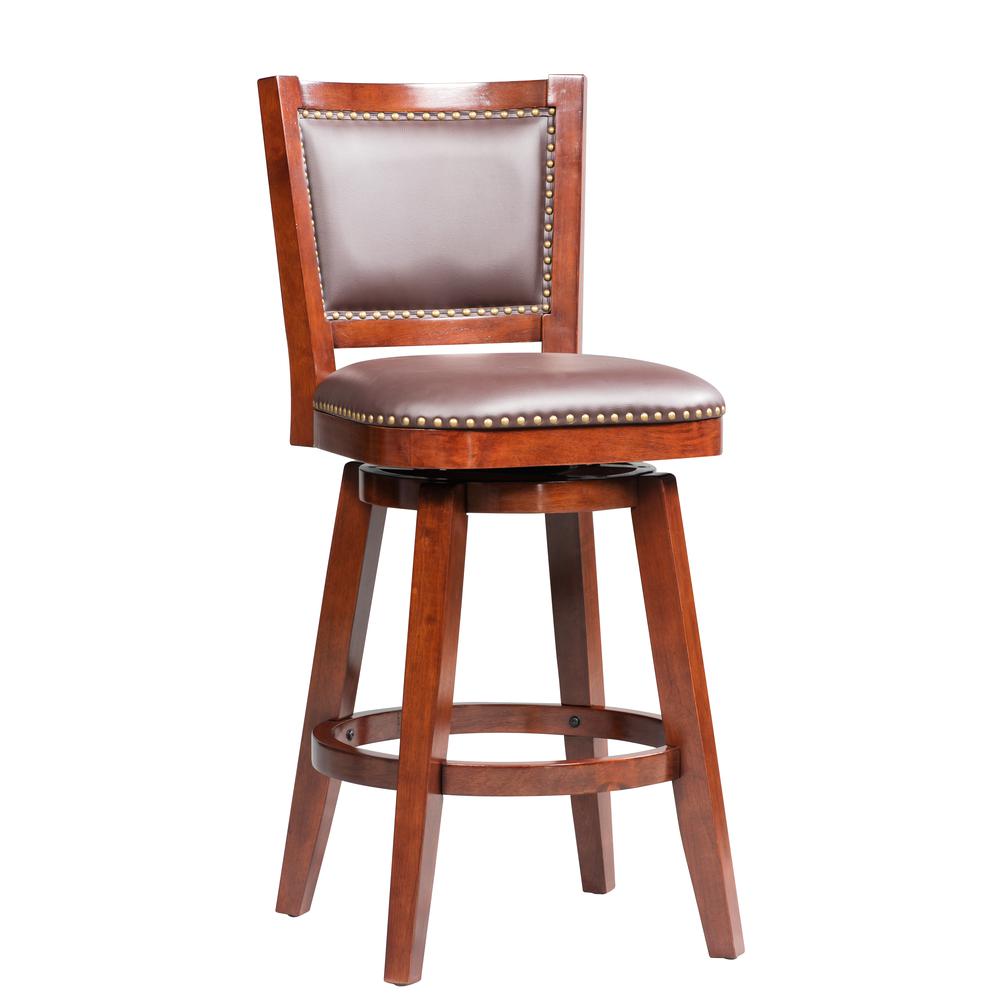 Broadmoor Swivel Bar Stool - Cherry. Picture 1