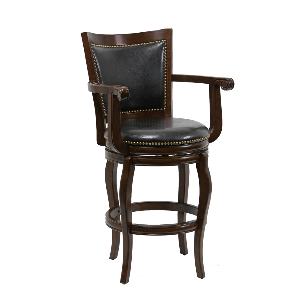 29" Jones Memory Swivel Stool, Cappuccino. Picture 1