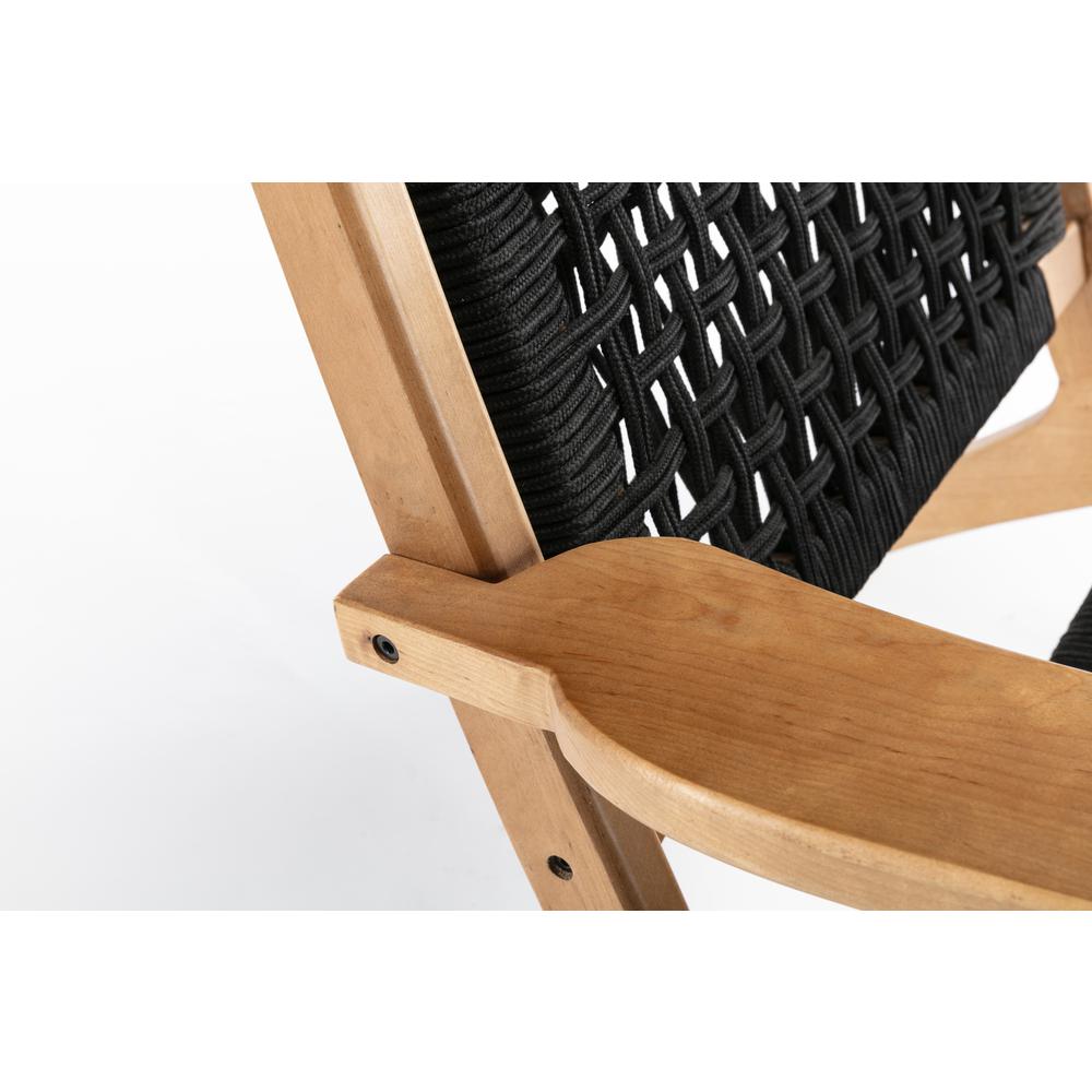 Harrison Woven Black Rope Accent Chair - Natural. Picture 23