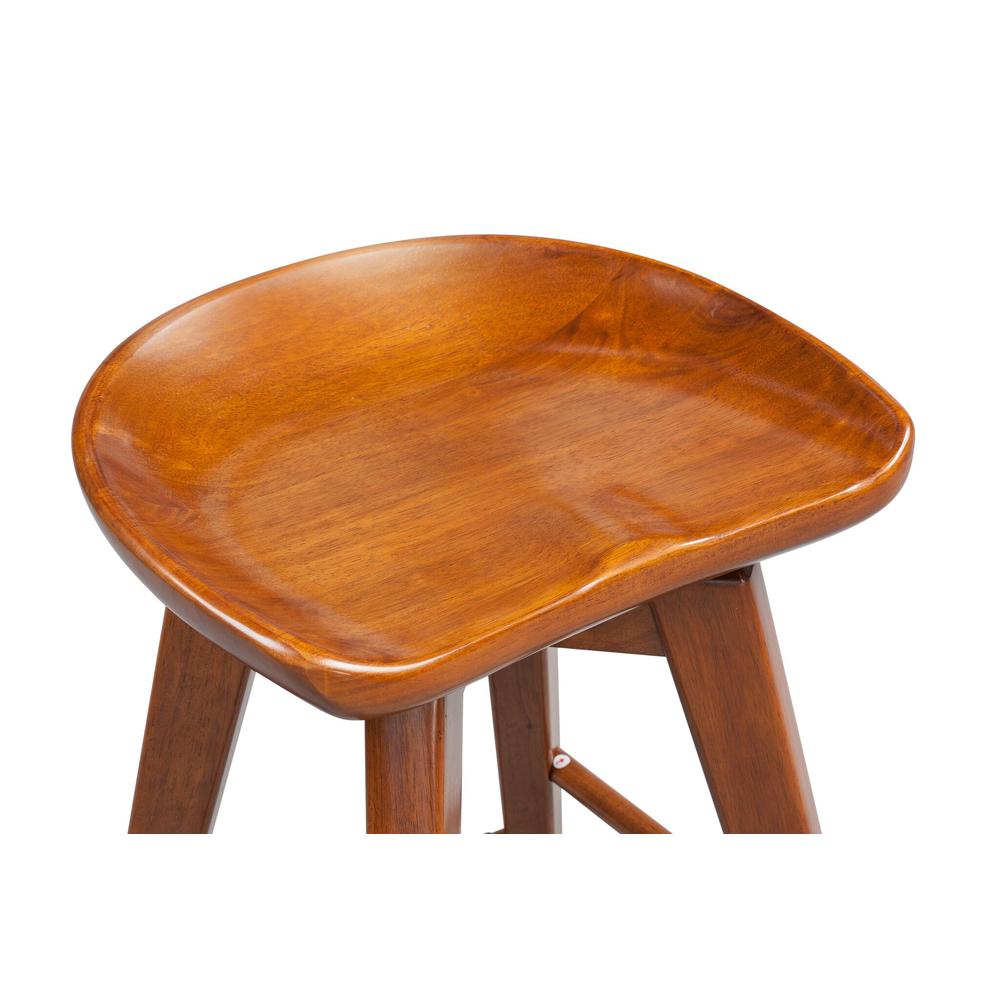 Bali Backless Swivel Counter Stool - Walnut. Picture 5