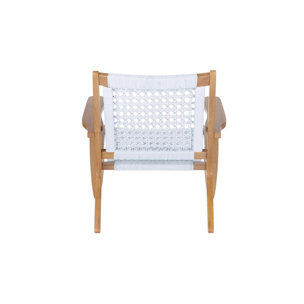 Harrison Hexagon Woven Light Grey Rope Accent Chair - Natural Finish. Picture 2