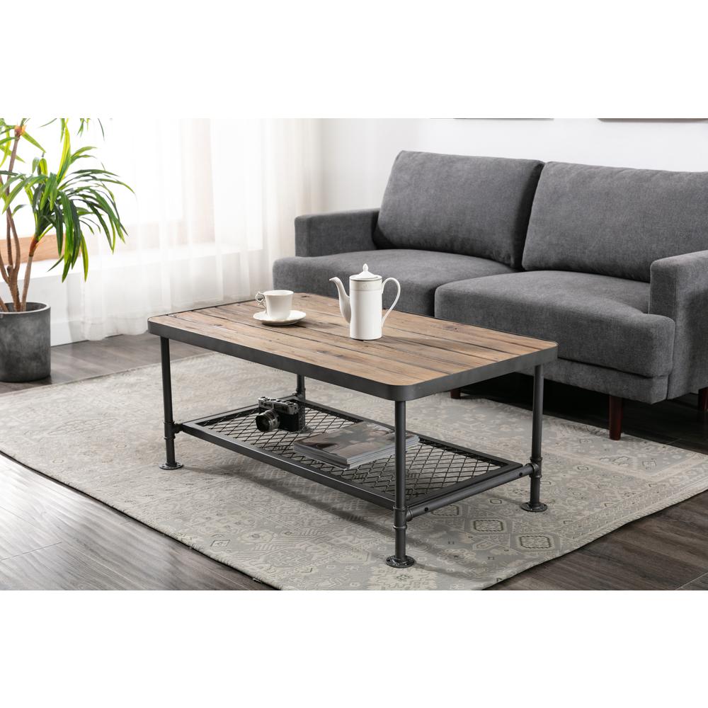 Newport Coffee Table, Gray/Natural. Picture 4