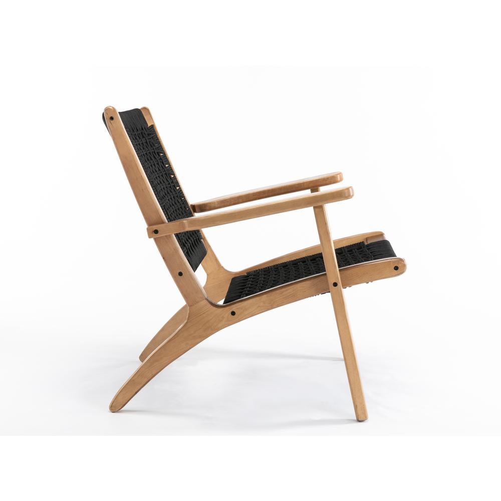 Harrison Woven Black Rope Accent Chair - Natural. Picture 16