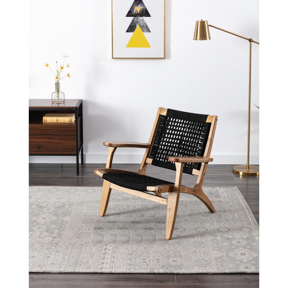 Harrison Woven Black Rope Accent Chair - Natural. Picture 13