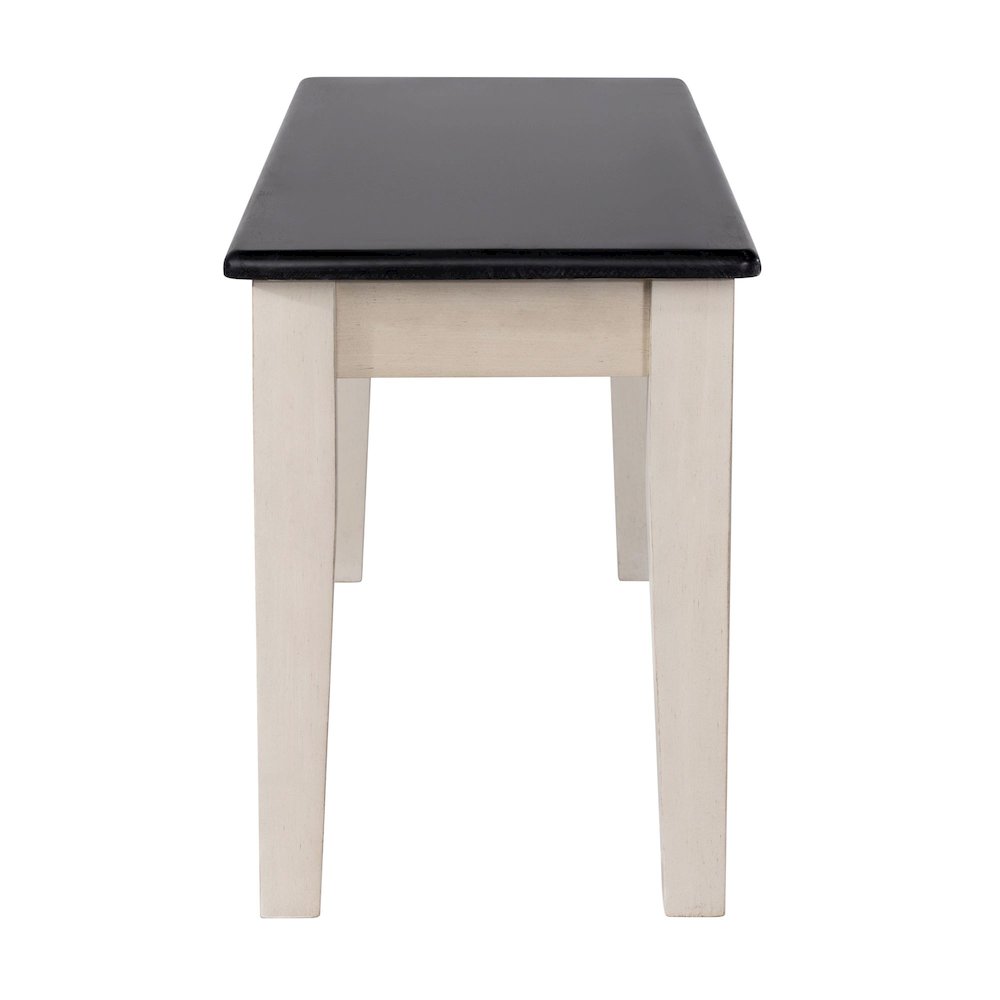 Shaker Dining Bench - European Black Ash/Antique White. Picture 3