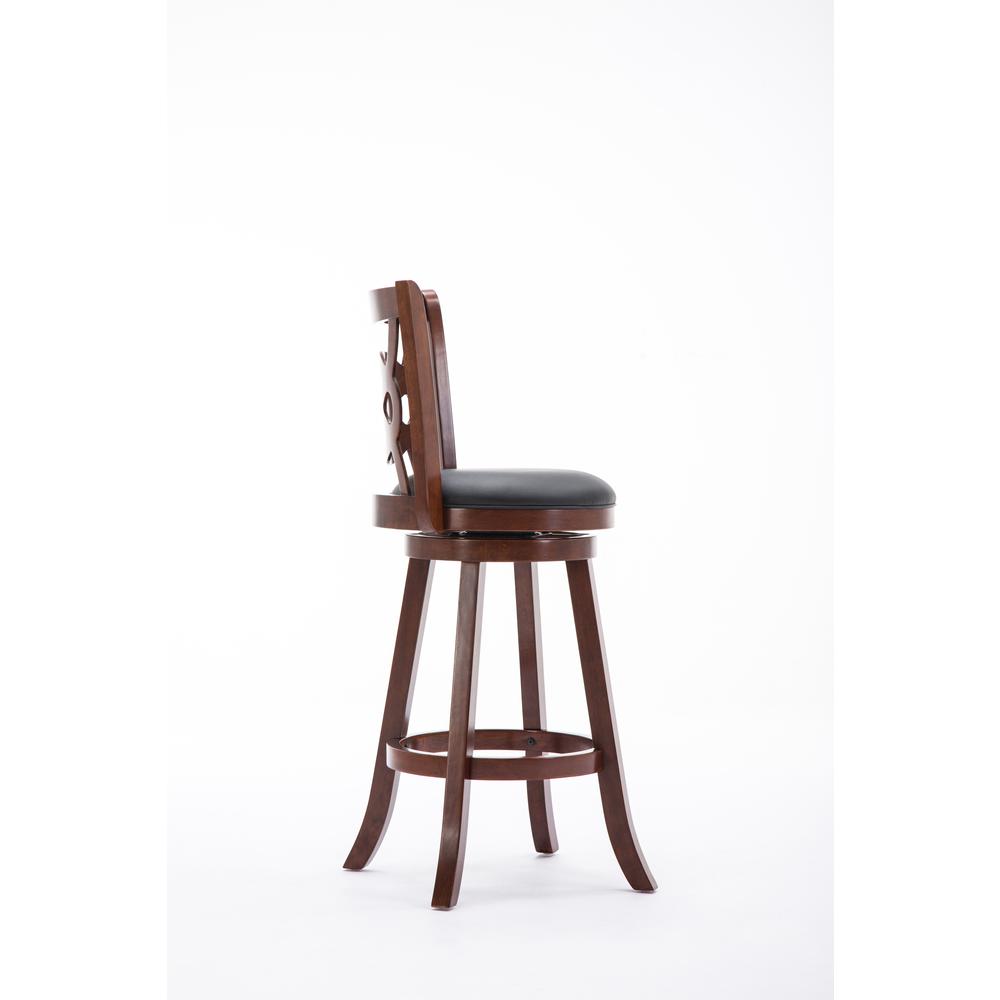 Seina Swivel Bar Stool - Cherry. Picture 4