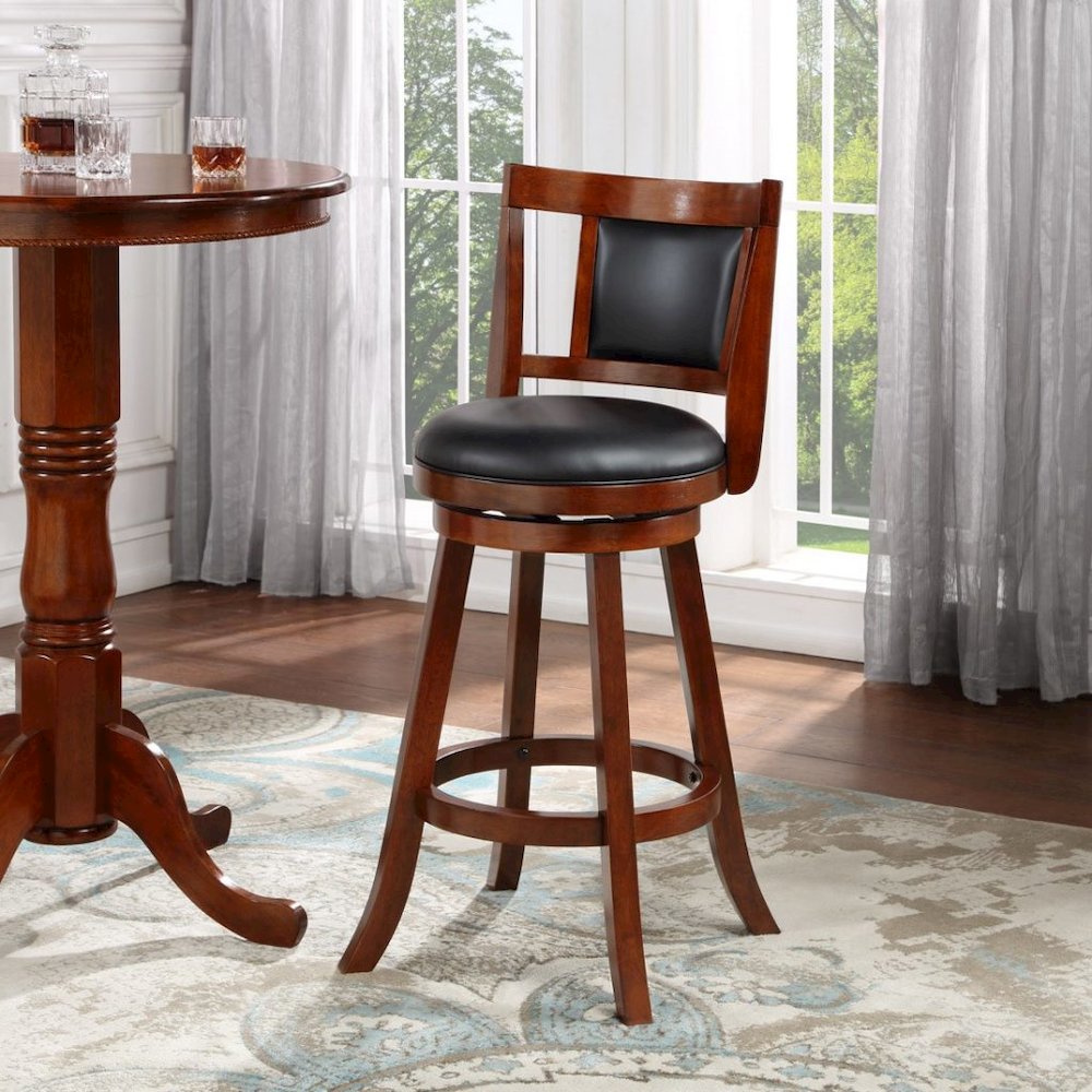 Avianna Swivel Counter Stool - Cherry. Picture 6