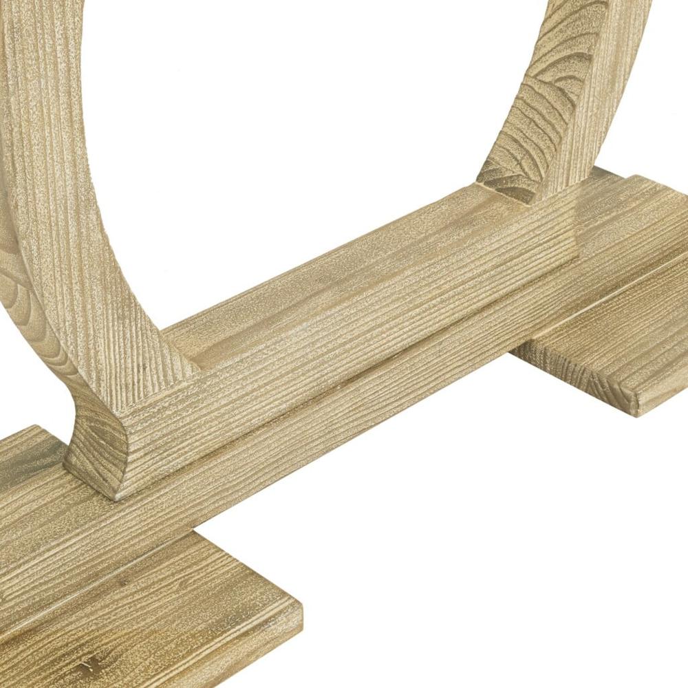 Zen Rectangular Pine Wood Console Table - Barnwood Sandblast. Picture 5