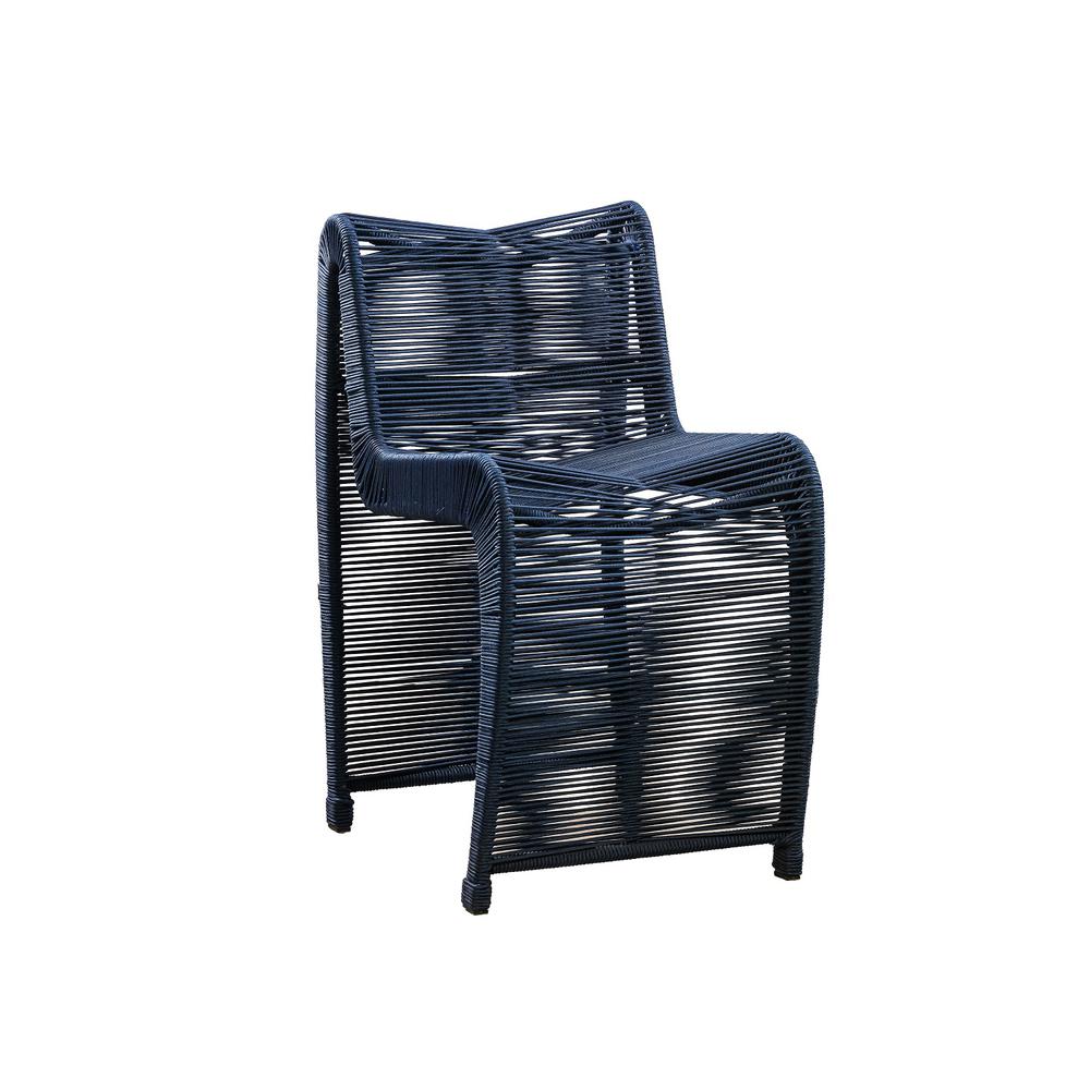 Lorenzo Blue Rope Counter Stool - Set of 2. Picture 2