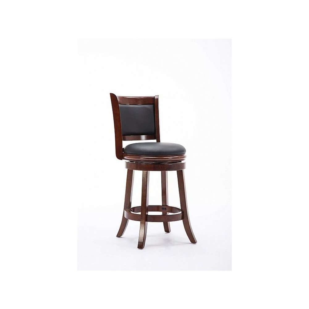 24" Augusta Swivel Stool, Cherry. Picture 1