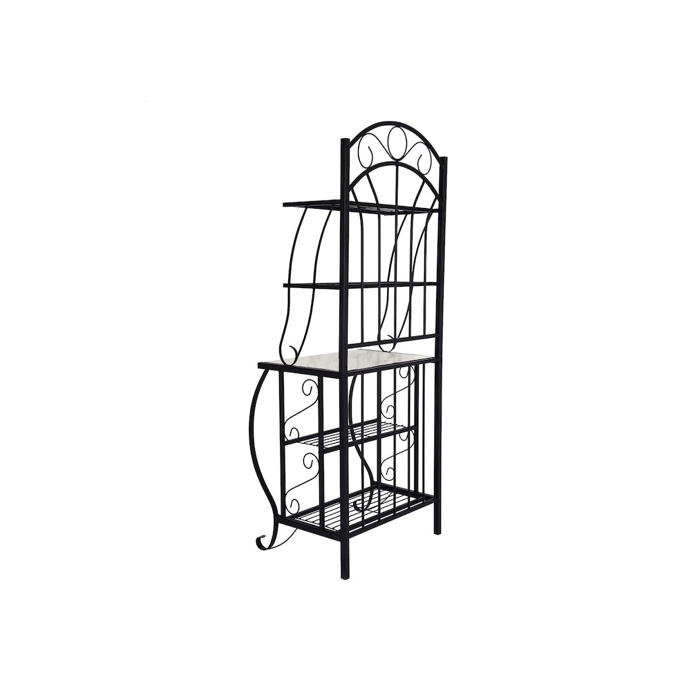 Valencia Baker's Rack with Faux Marble Shelf. Picture 4