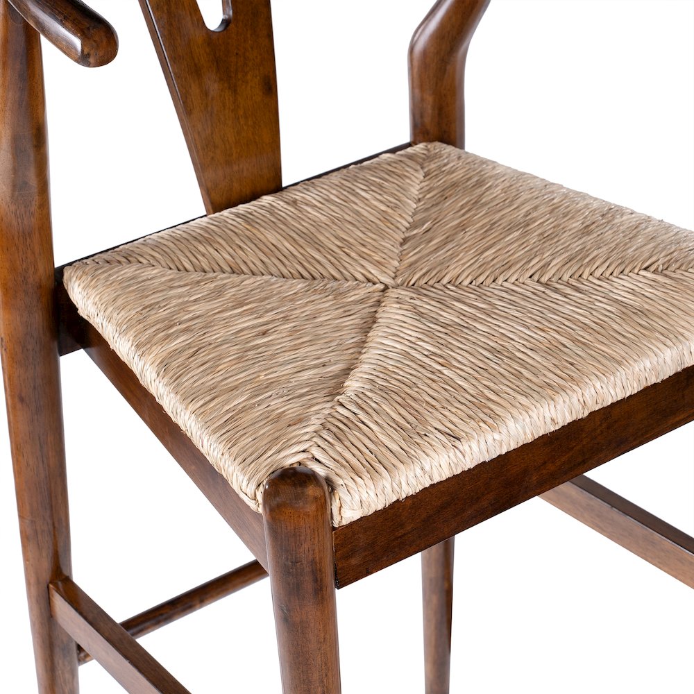Wishbone Bar Height  Kitchen Bar Stool - Cappuccino Finish. Picture 6