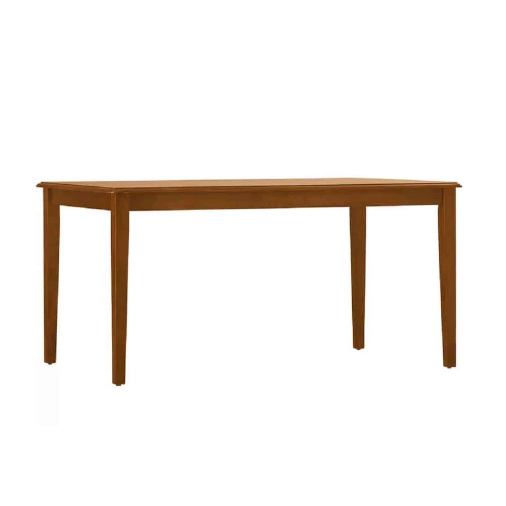 Shaker Rectangular Wood Dining Table - Walnut. Picture 1