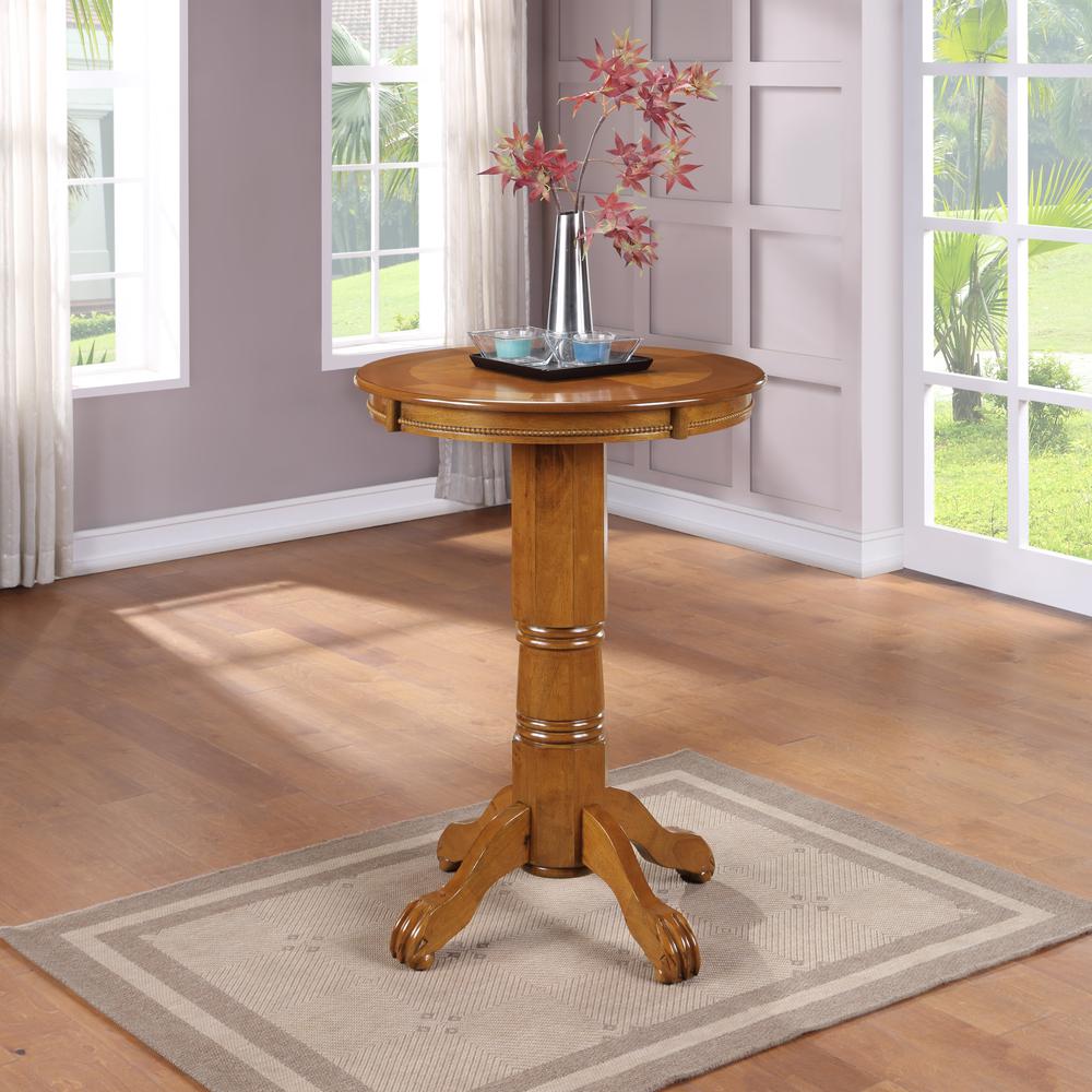 Florence Pub Table - Distressed Brushed Oak. Picture 4