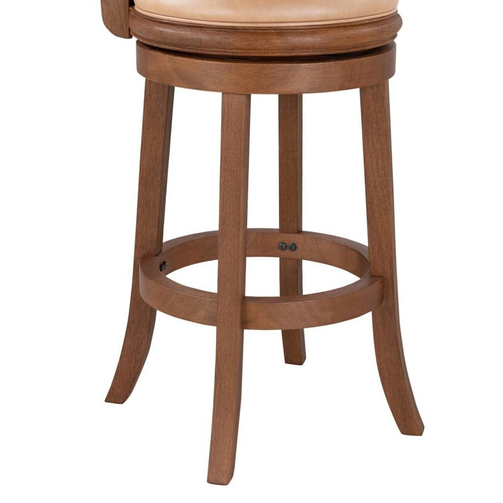 Augusta Swivel Bar Stool - Chestnut Wire-Brush. Picture 5