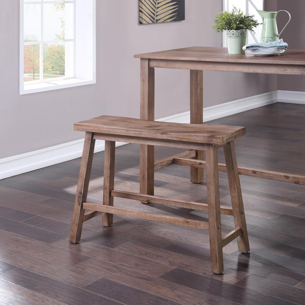Sonoma Dining Bench [Barnwood Wire-Brush]. Picture 4