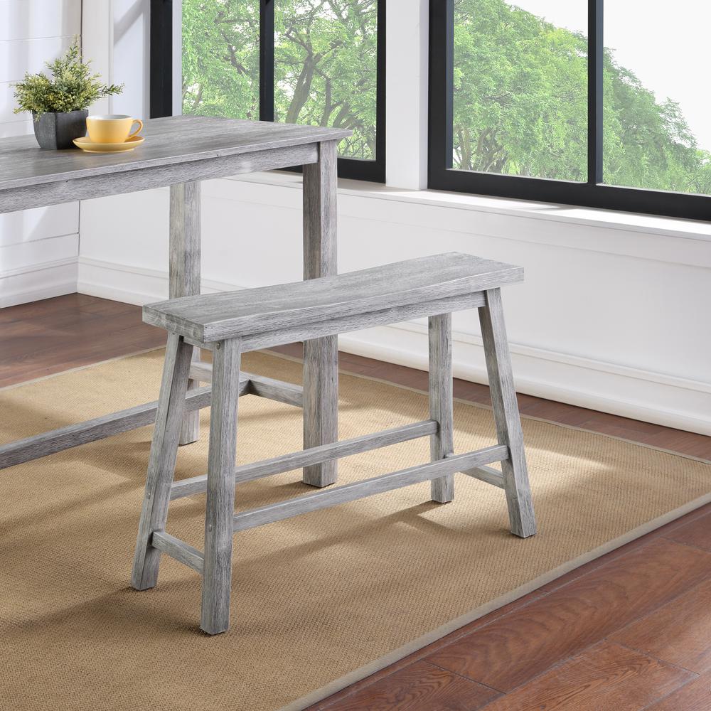 Sonoma Dining Bench [Storm Gray Wire-Brush]. Picture 4