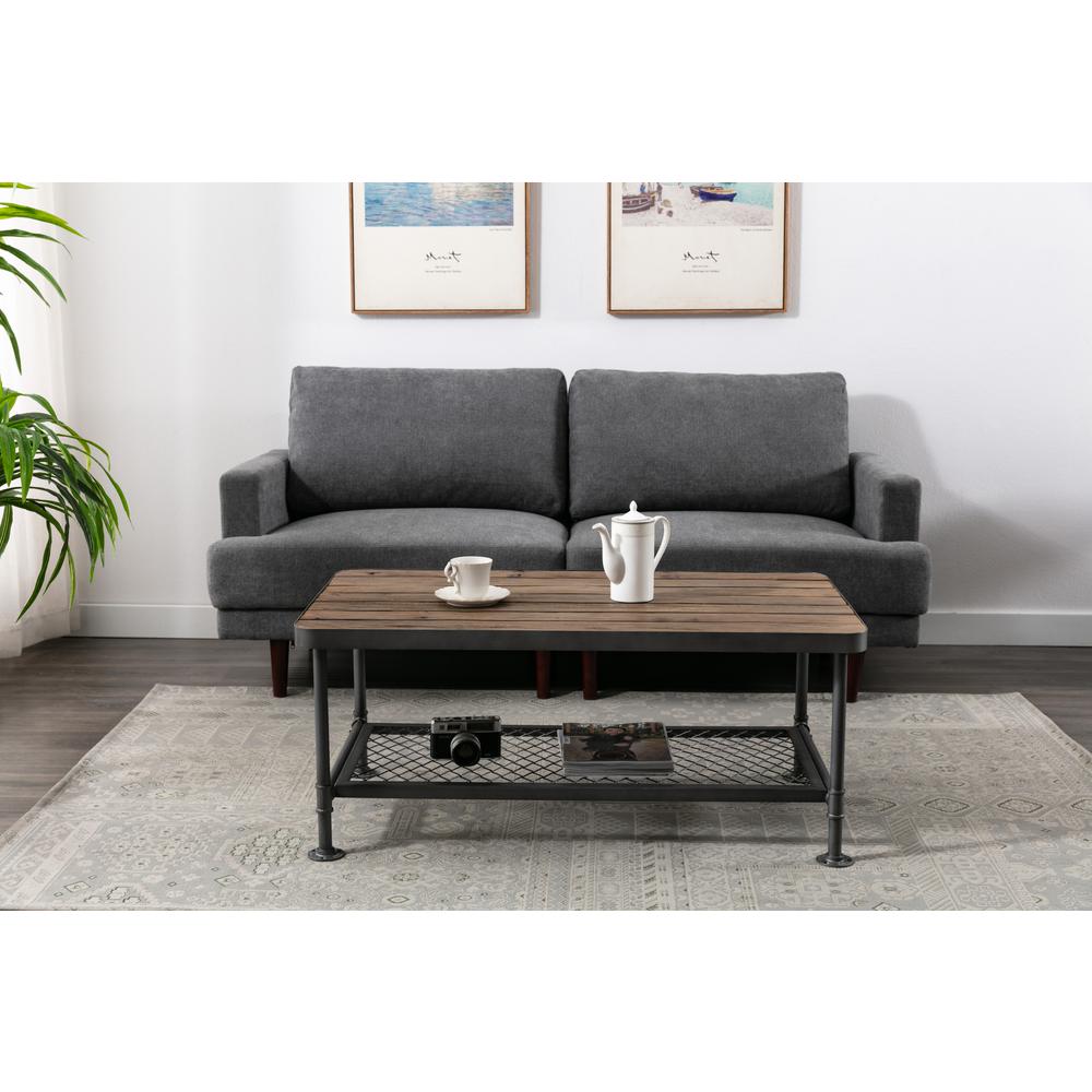 Newport Coffee Table, Gray/Natural. Picture 3