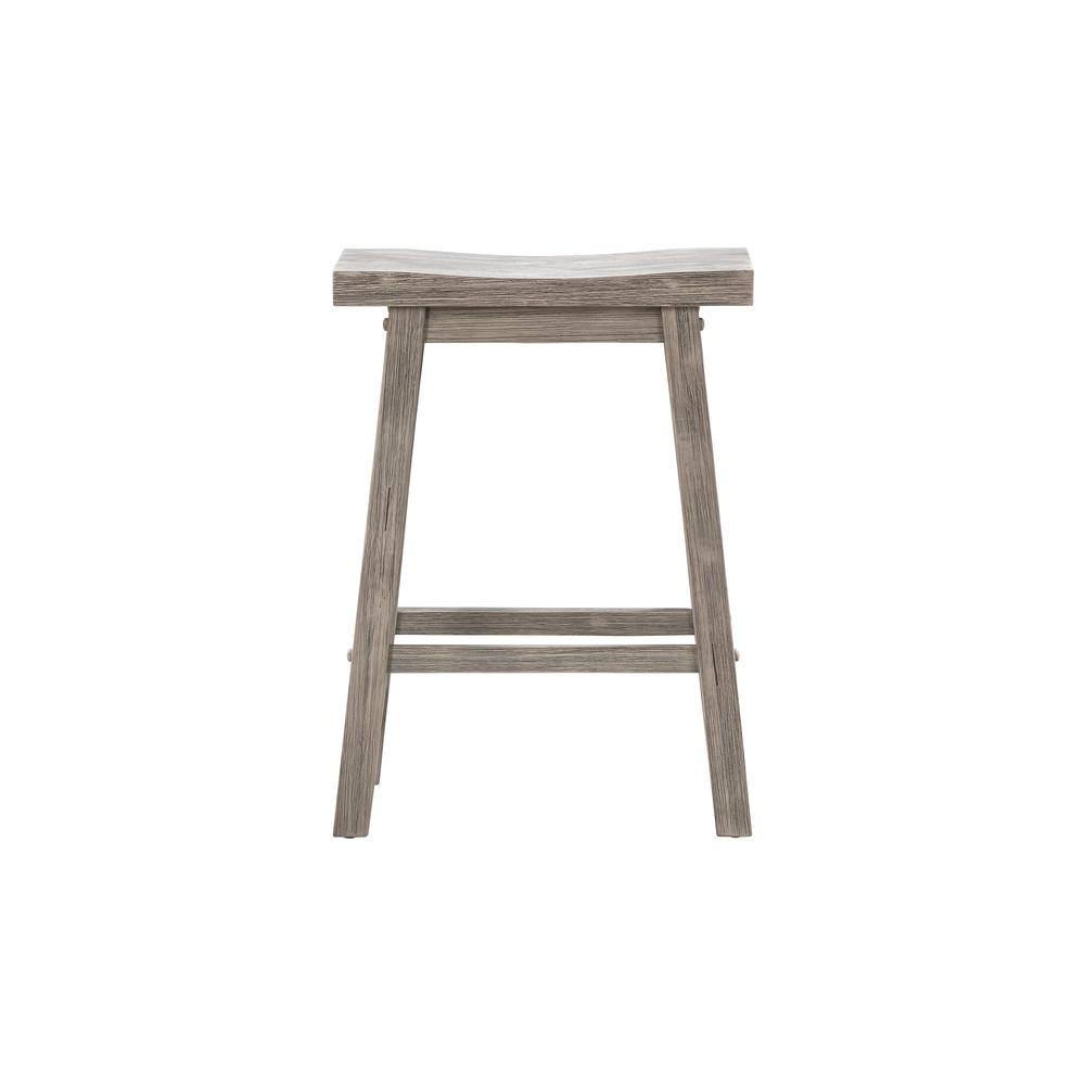 Sonoma Backless Saddle Counter Stools - Storm Gray Wire-Brush - Set of 2. Picture 3