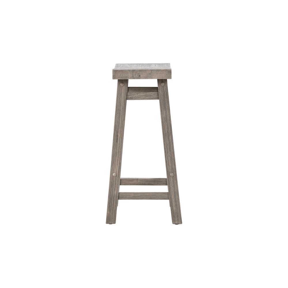 Sonoma Backless Saddle Counter Stools - Storm Gray Wire-Brush - Set of 2. Picture 4