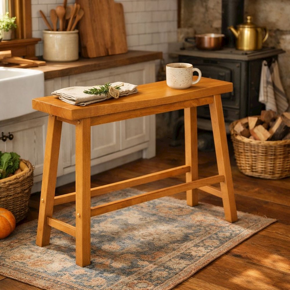 Sonoma Backless Bench - Honey Oak. Picture 2