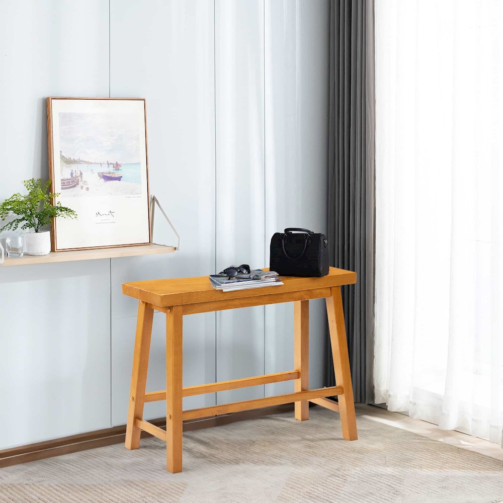 Sonoma Backless Bench - Honey Oak. Picture 9
