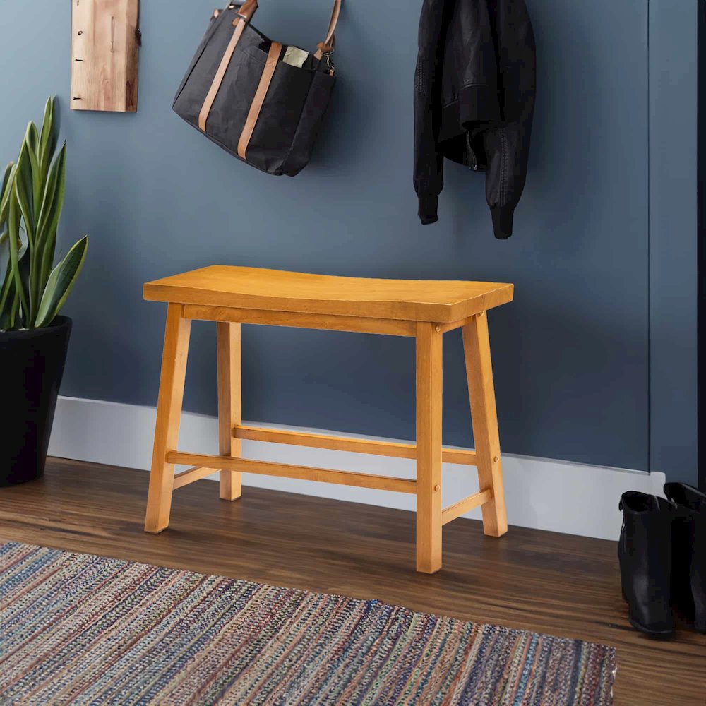 Sonoma Backless Bench - Honey Oak. Picture 10