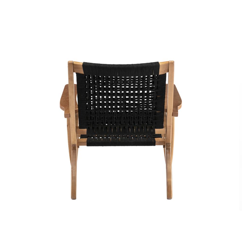 Harrison Woven Black Rope Accent Chair - Natural. Picture 24
