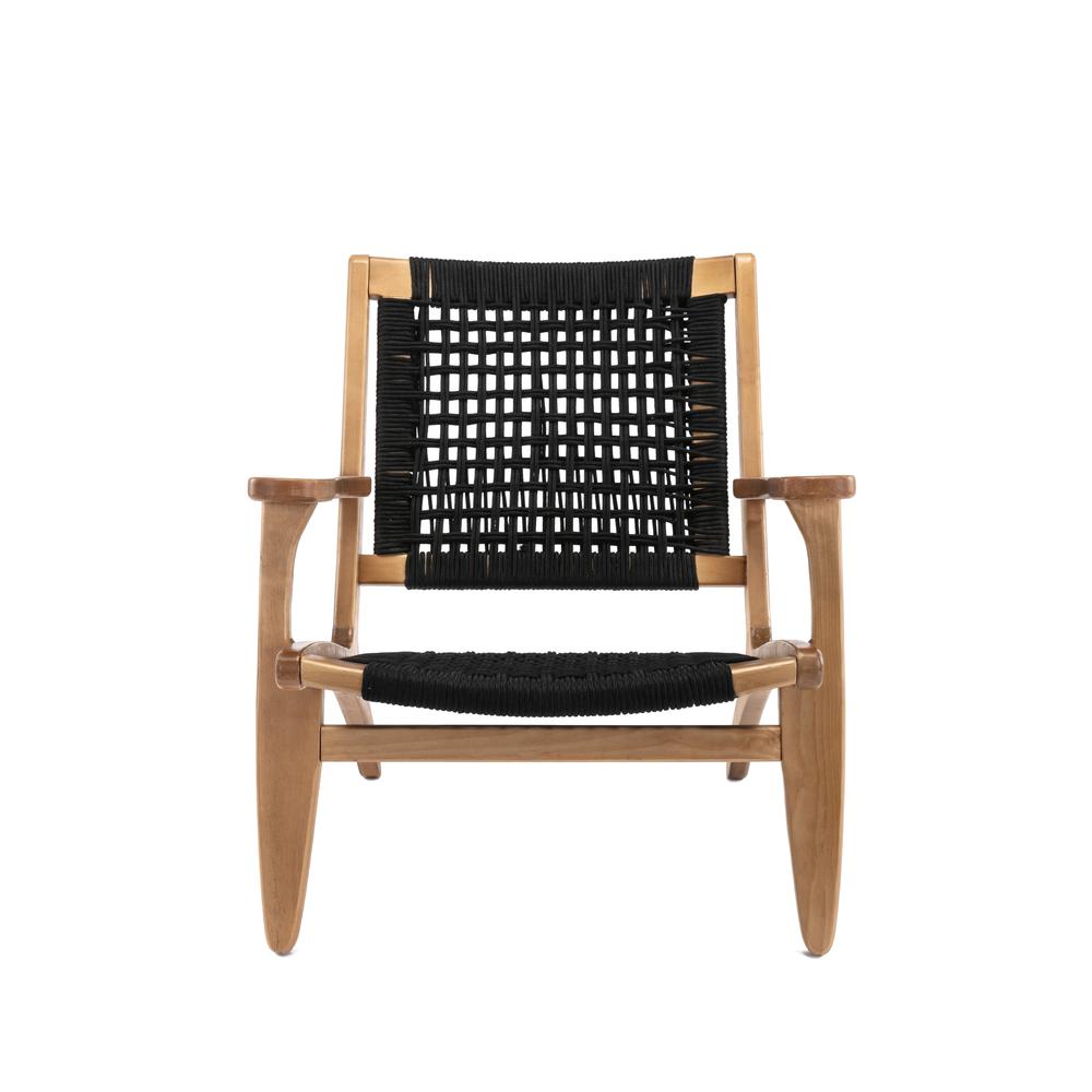 Harrison Woven Black Rope Accent Chair - Natural. Picture 27