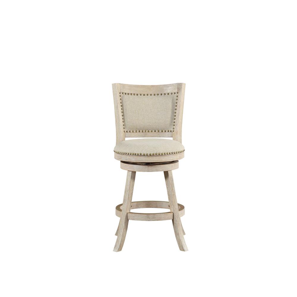 Melrose Swivel Counter Stool - Ivory Wire-Brush. Picture 2
