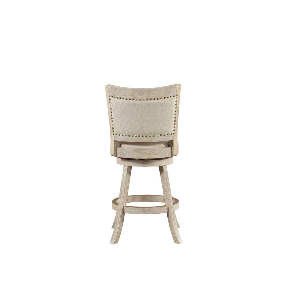 Melrose Swivel Counter Stool - Ivory Wire-Brush. Picture 3