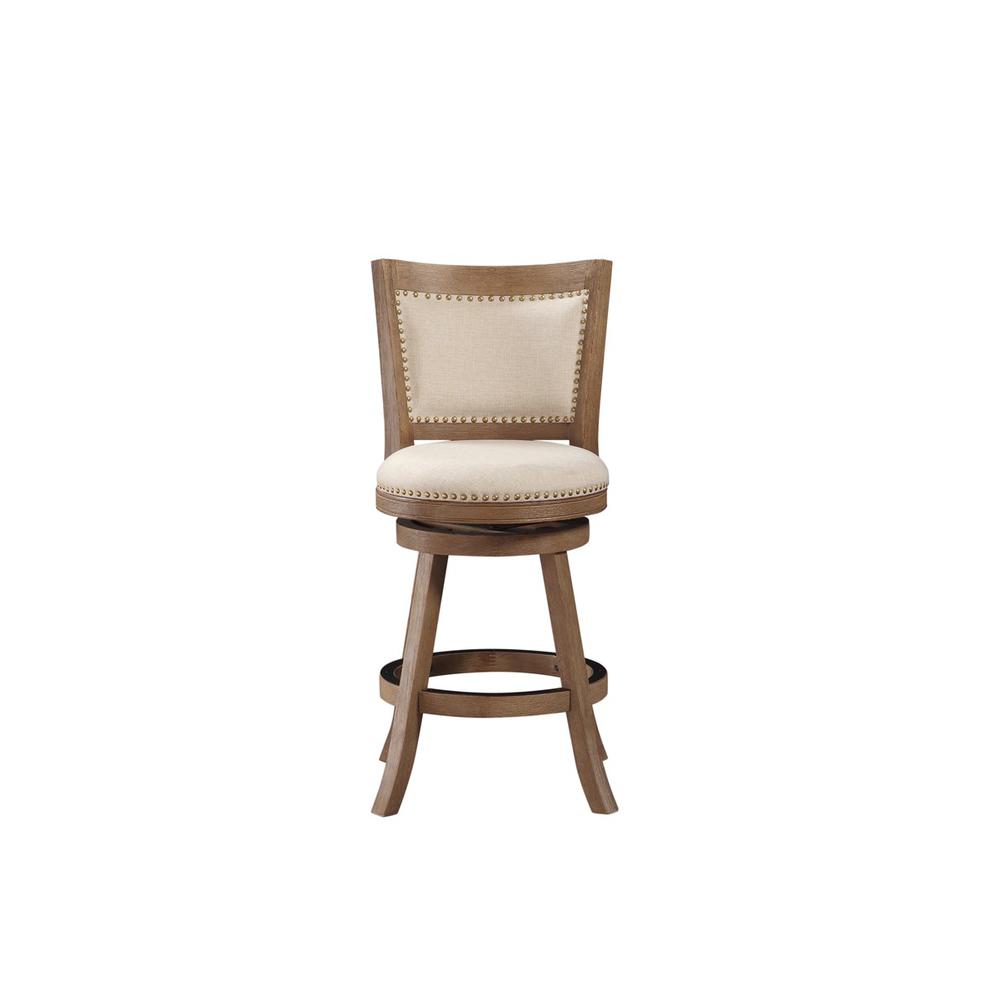 Melrose Swivel Counter Stool - Driftwood Wire-Brush. Picture 1