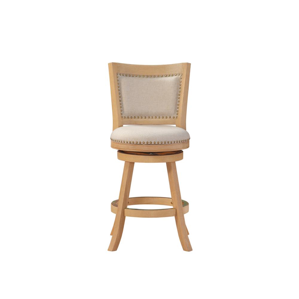 Melrose Swivel Counter Stool - Creme Wire-Brush. Picture 1