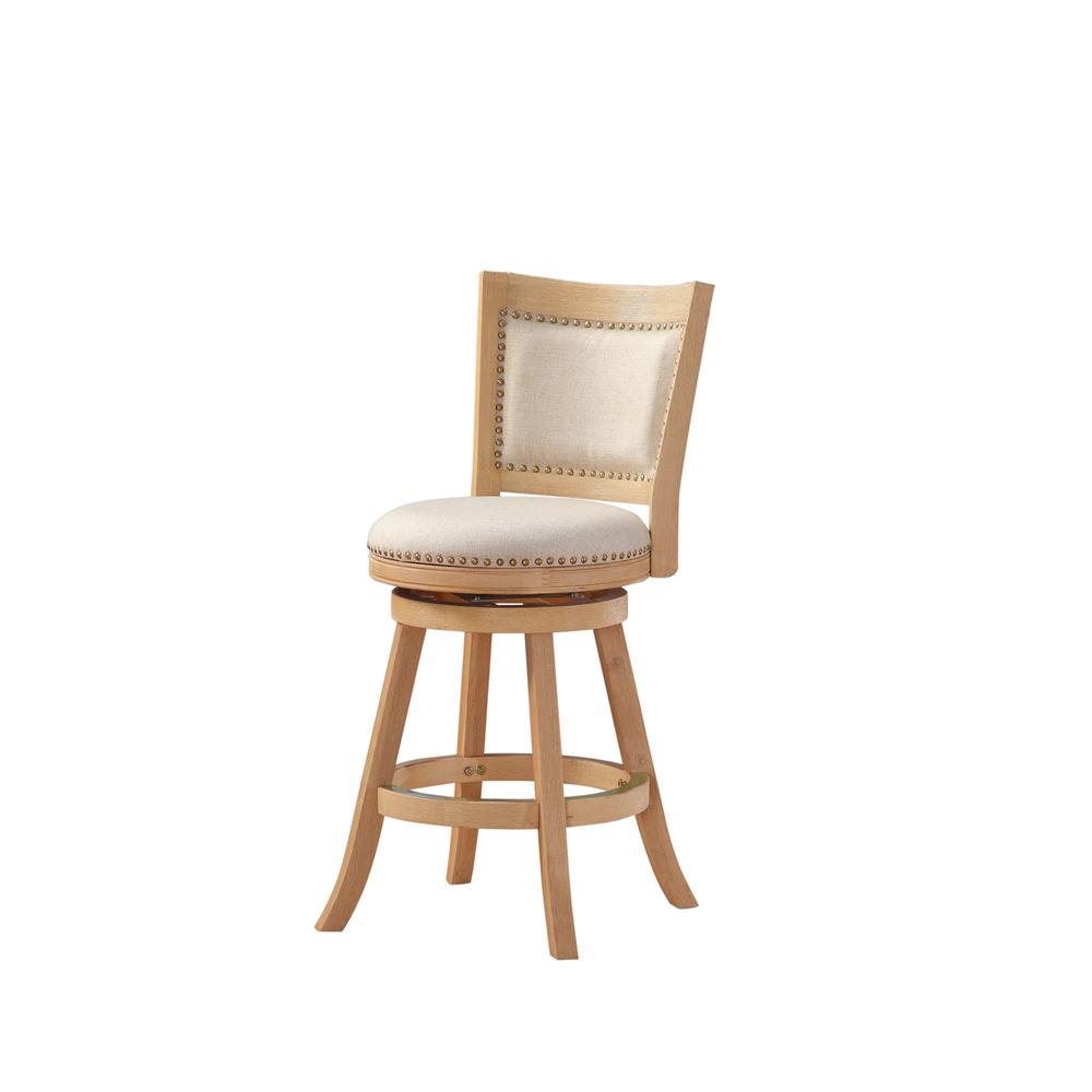 Melrose Swivel Counter Stool - Creme Wire-Brush. Picture 2