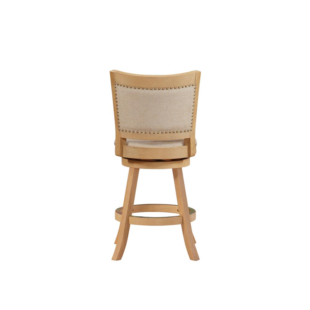 Melrose Swivel Counter Stool - Creme Wire-Brush. Picture 3