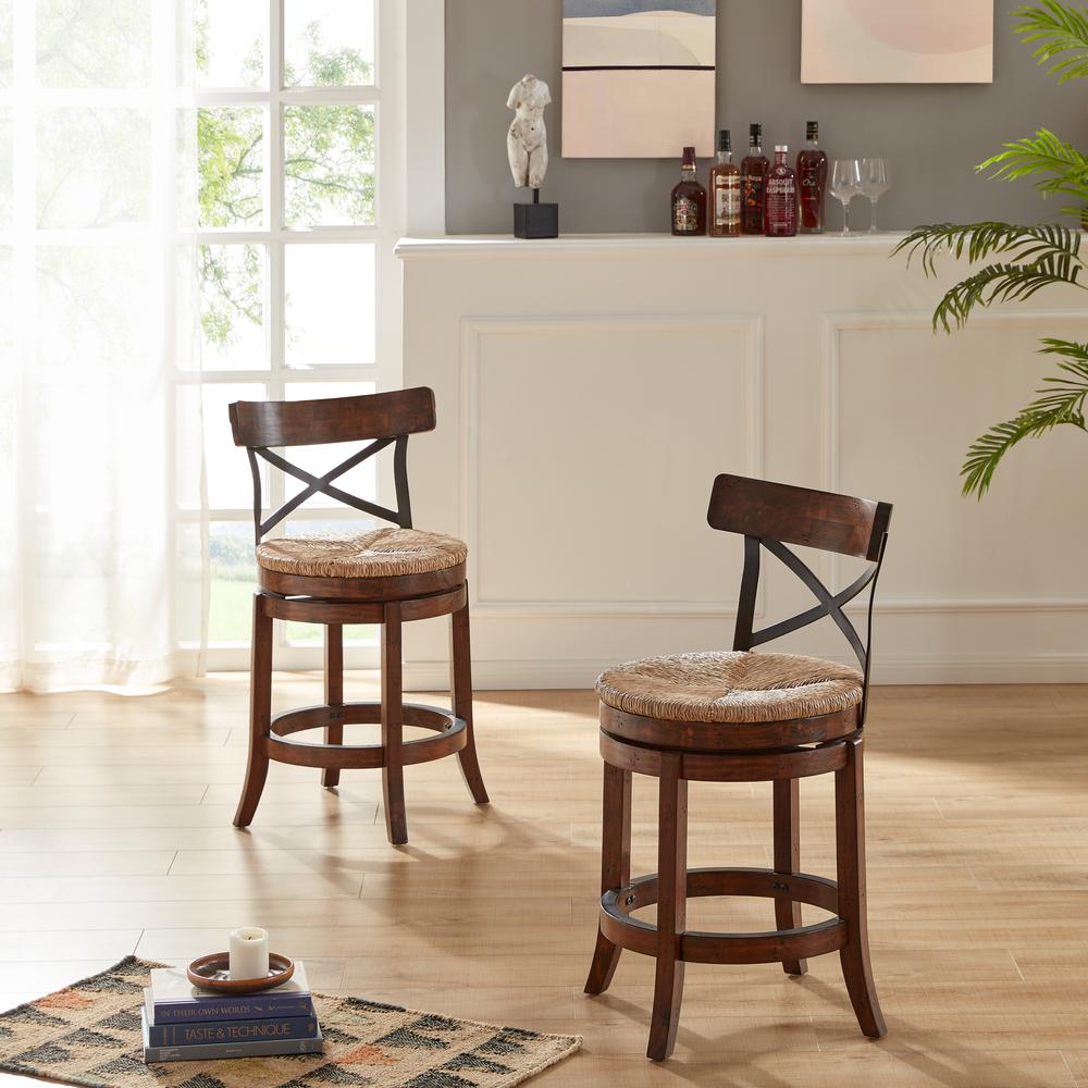 Myrtle Swivel Counter Stool - Mahogany. Picture 4