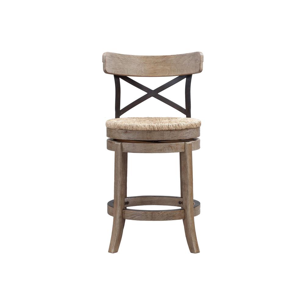 Myrtle Swivel Counter Stool - Wheat Wire-Brush. Picture 3