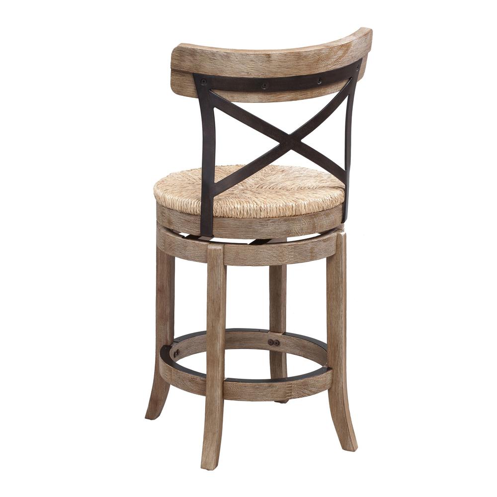 Myrtle Swivel Counter Stool - Wheat Wire-Brush. Picture 4