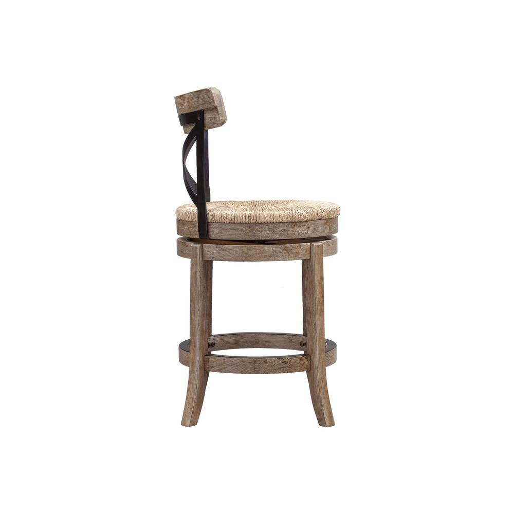 Myrtle Swivel Counter Stool - Wheat Wire-Brush. Picture 5