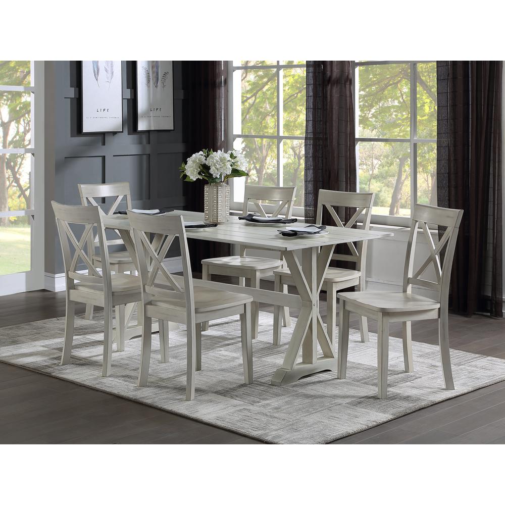 Jamestown 7pc Dining Set - Antique White. Picture 3